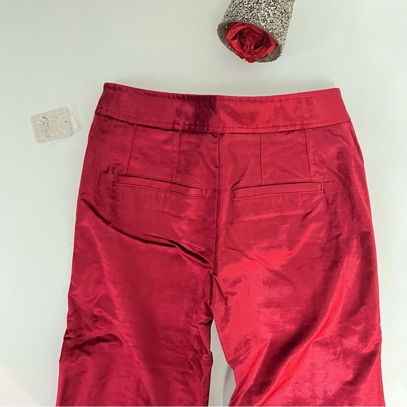 Free People Walk With You Velvet Trousers In Cherry Juice Color- New With Tag - Picture 10 of 13